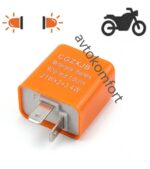 Универсално електронно реле за мигачи 6V - 12V за мотор, скутер, ATV – за LED и обикновени крушки 21W С Код МО 8974